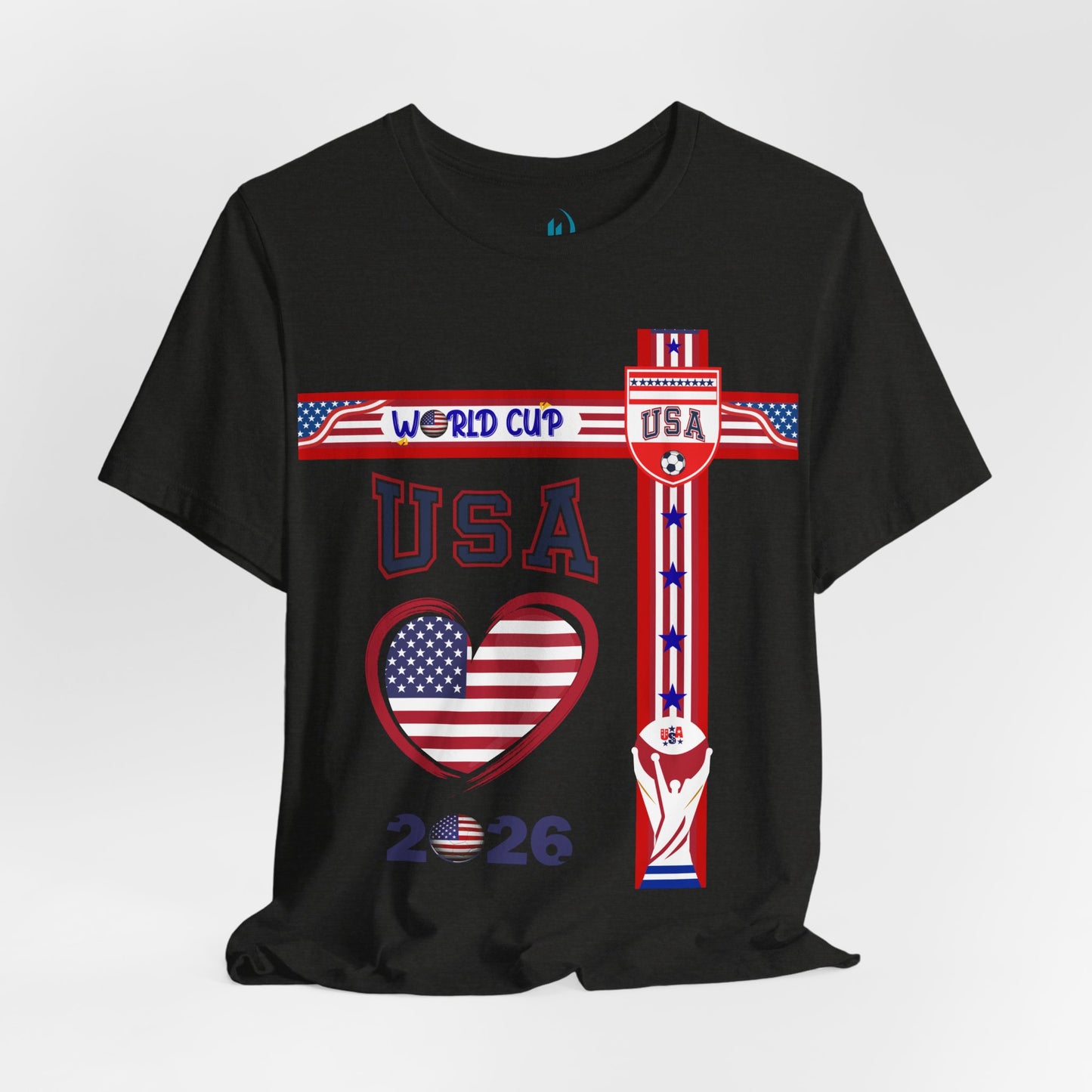 🇺🇸USA World Cup 2026 Heart Design Unisex T-Shirt