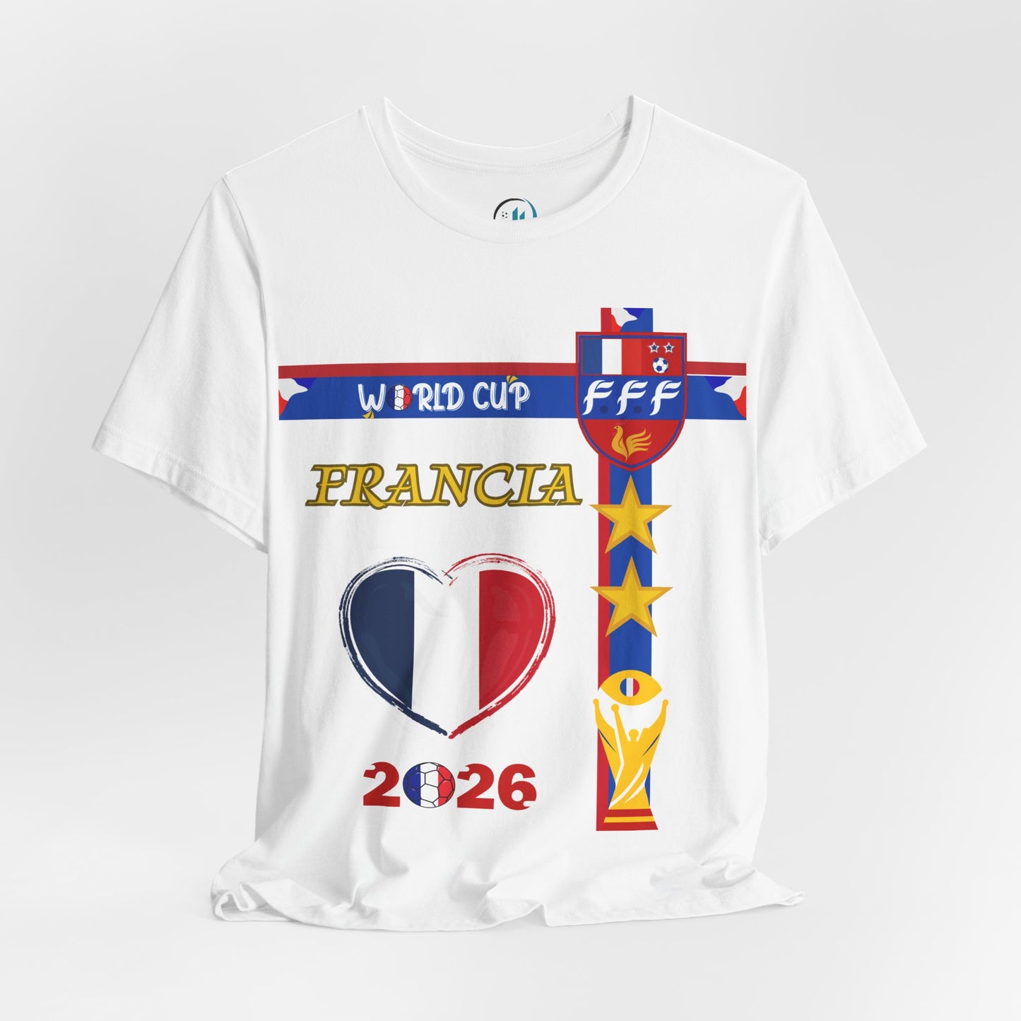 🇫🇷France (Francia) World Cup 2026 Heart Design Unisex T-Shirt
