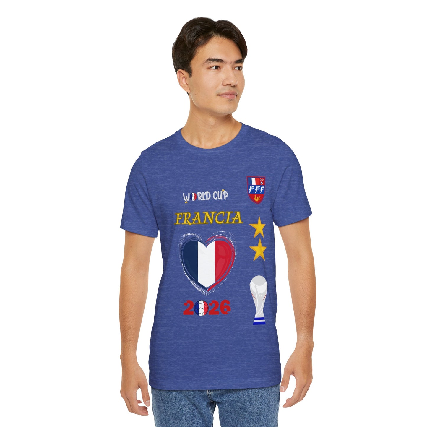 🇫🇷France (Francia) World Cup 2026 Heart Design Unisex T-Shirt