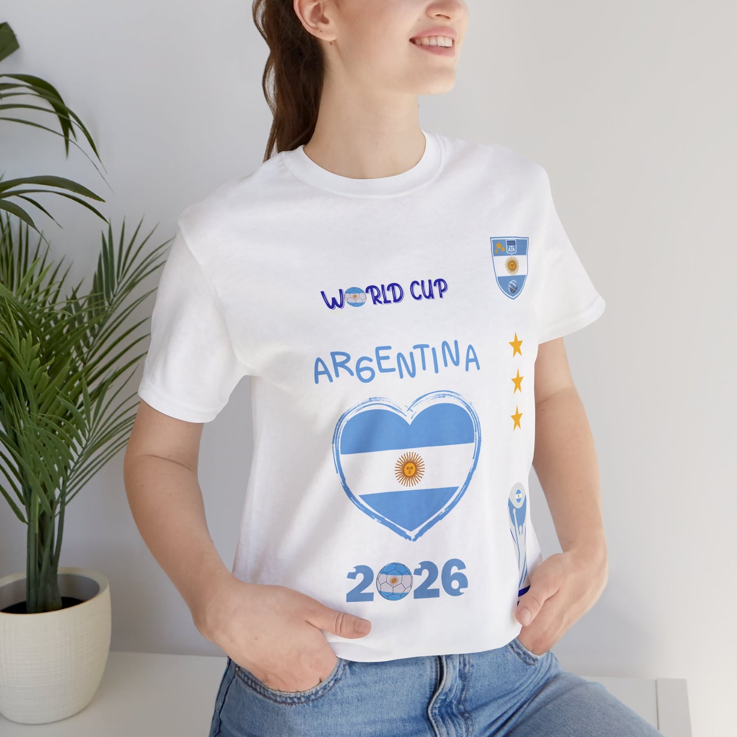 🇦🇷Argentina World Cup 2026 Heart Design Unisex T-Shirt