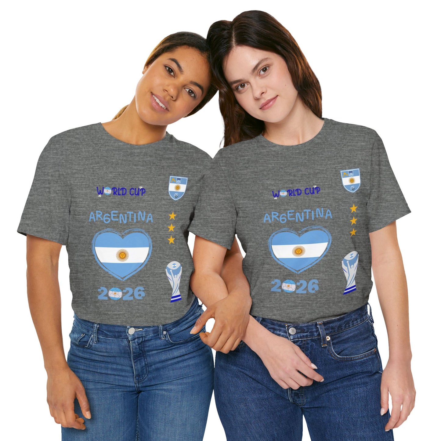 🇦🇷Argentina World Cup 2026 Heart Design Unisex T-Shirt