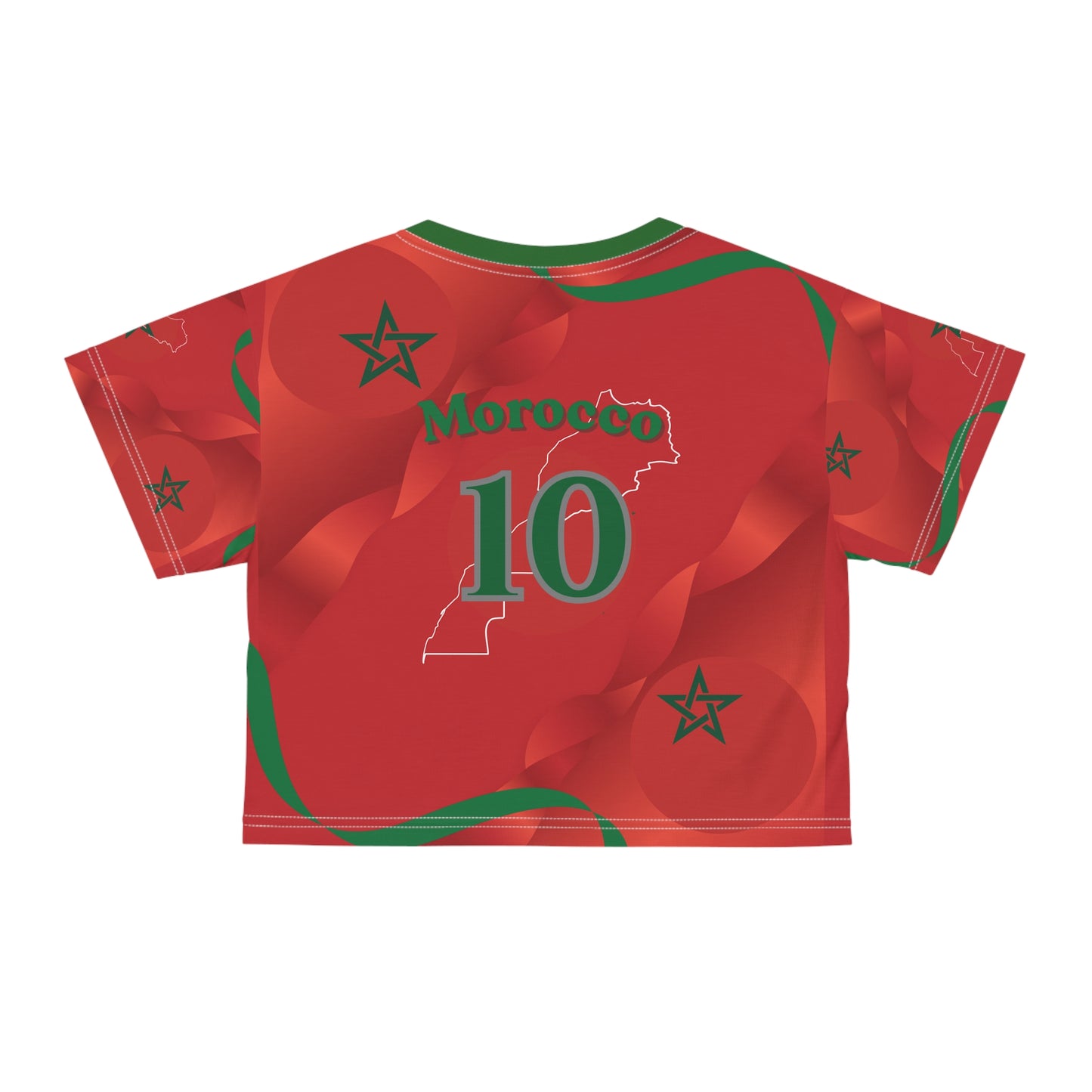 🇲🇦Ladies' Crop Tee – *"The Atlas Pride"*