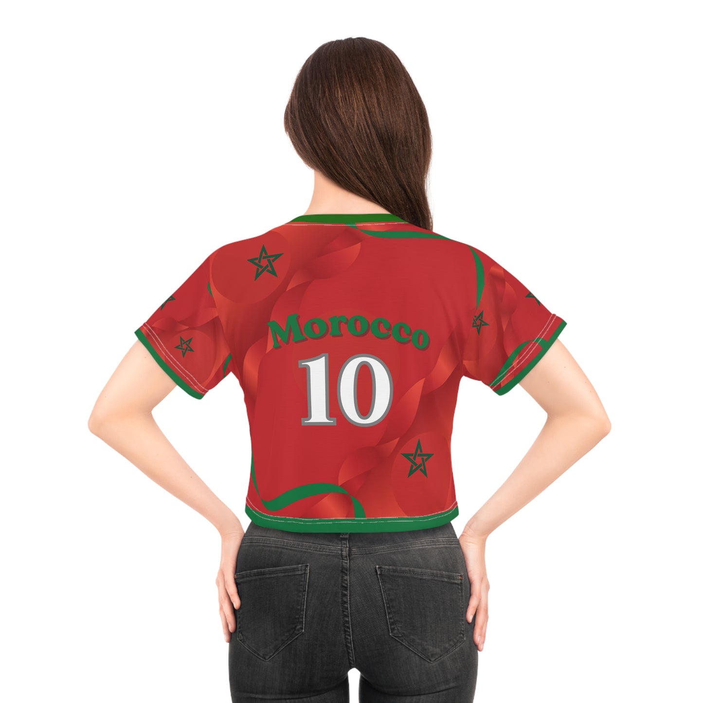🇲🇦Ladies' Crop Tee – *"The Eternal Star"*