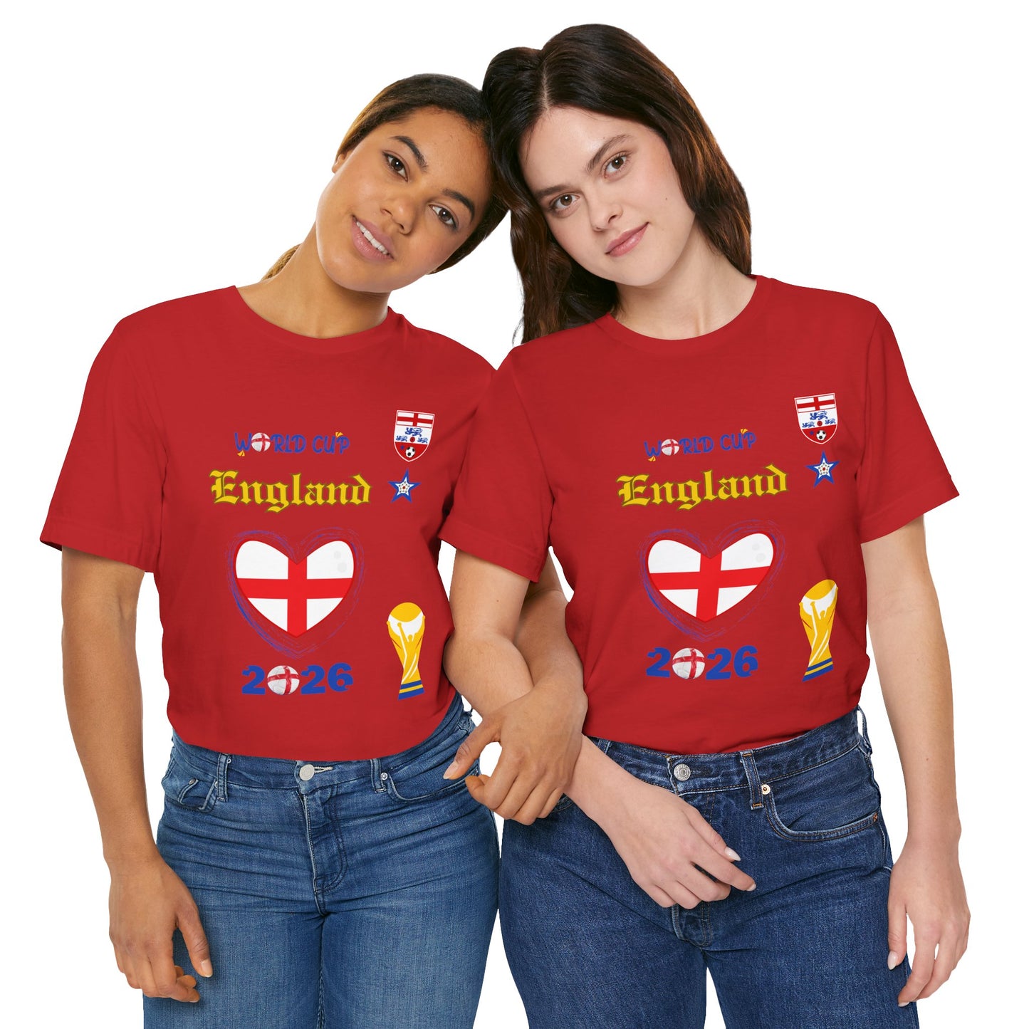 🏴󠁧󠁢󠁥󠁮󠁧󠁿England World Cup 2026 Heart Design Unisex T-Shirt