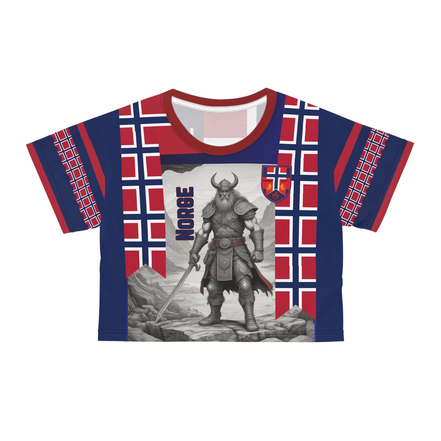 🇳🇴Ladies' Crop Tee – *"The Viking Roar"*