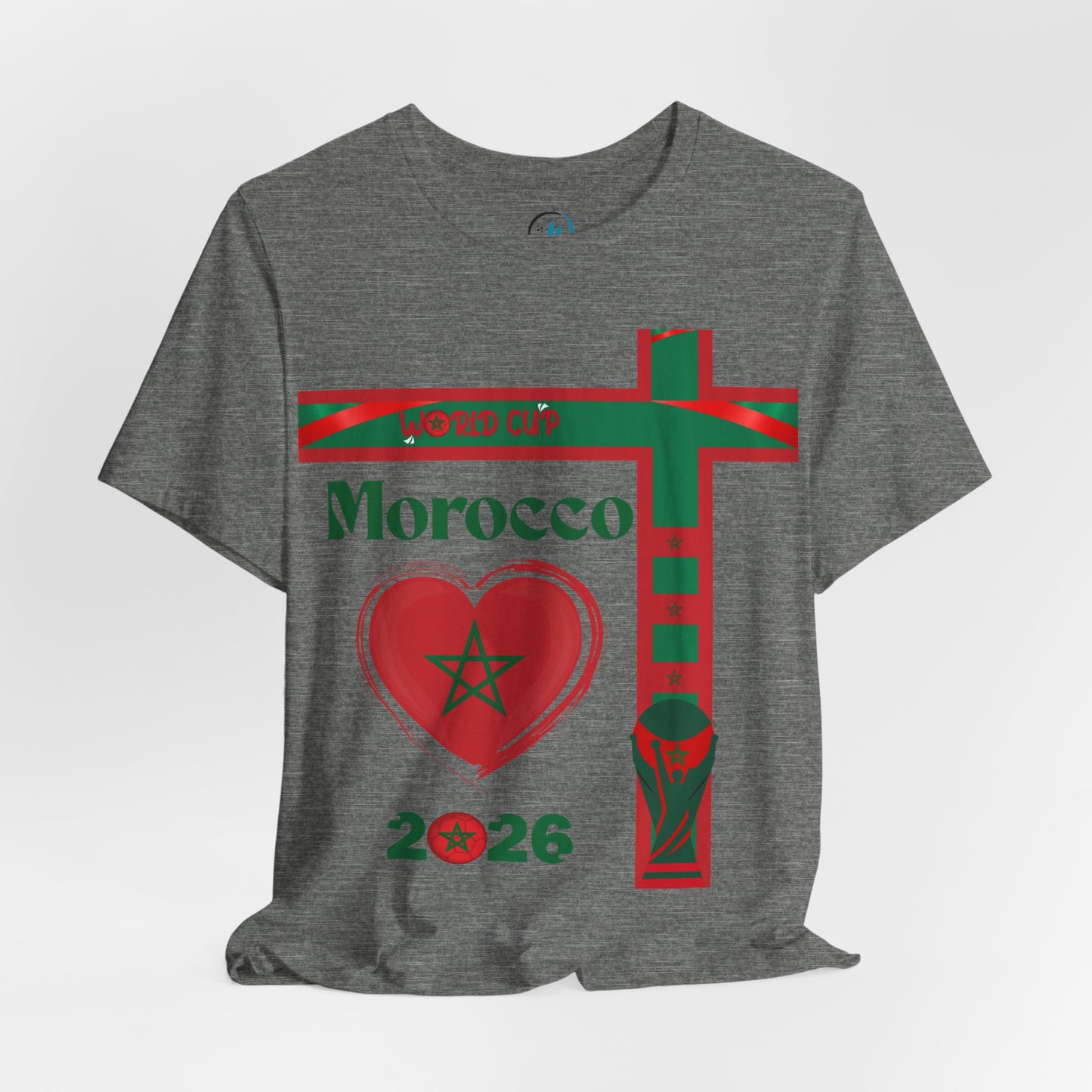 🇲🇦Morocco (Maroc / المغرب) World Cup 2026 Heart Design Unisex T-Shirt