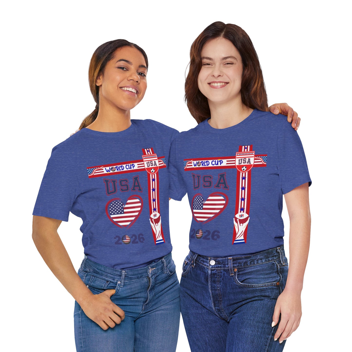🇺🇸USA World Cup 2026 Heart Design Unisex T-Shirt