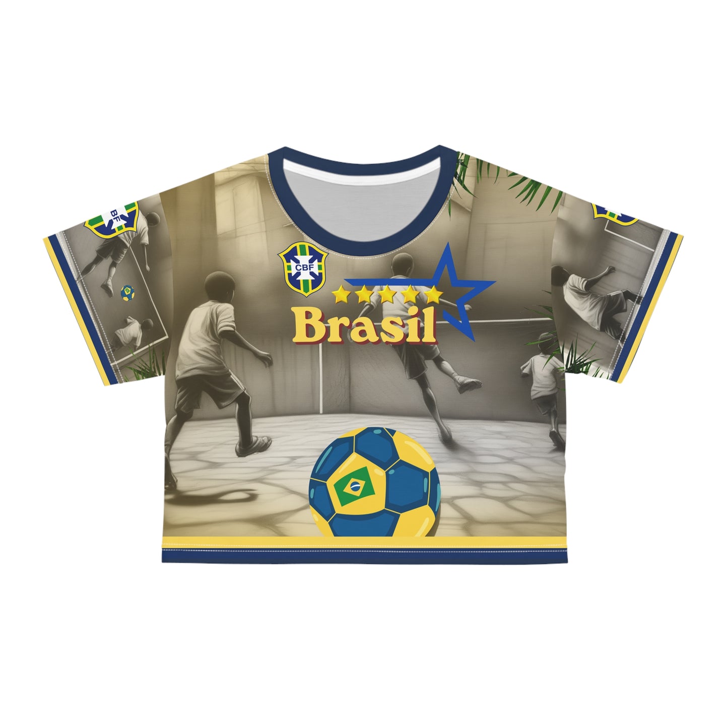 🇧🇷Ladies' Crop Tee – *"Raízes do Talento"*
