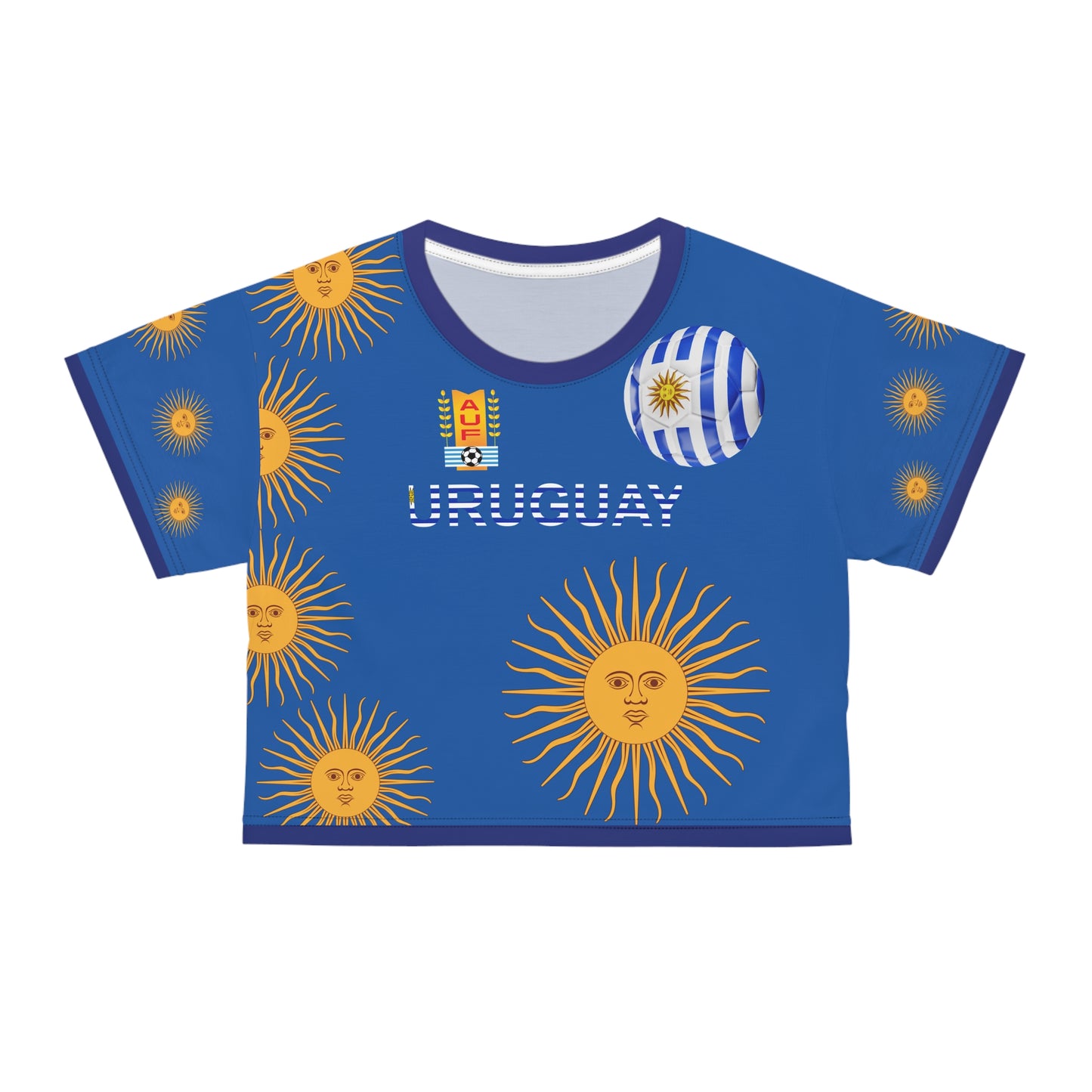 🇺🇾Ladies' Crop Tee – *"La Celeste Olímpica"*