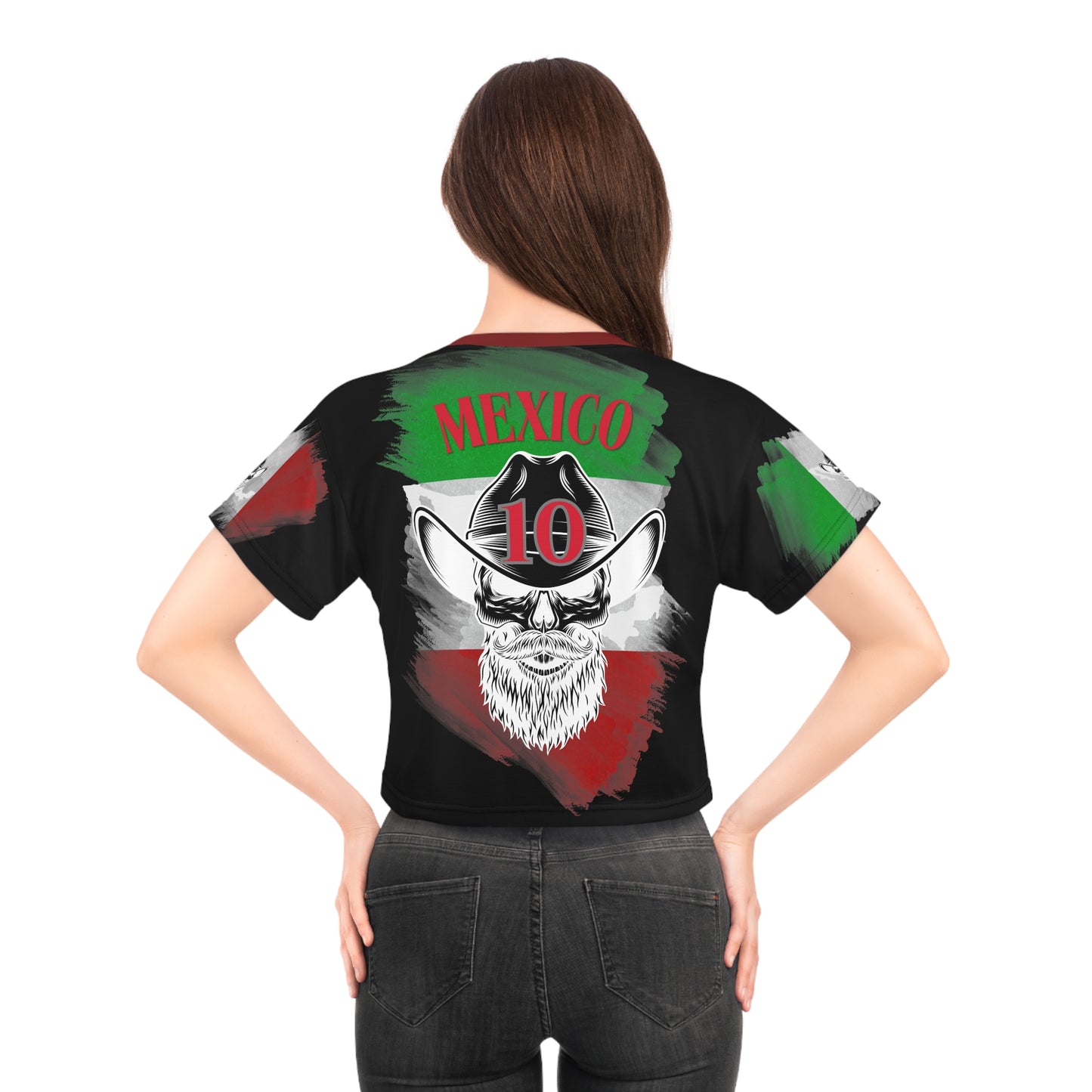 🇲🇽Ladies' Crop Tee – "La Leyenda" Negro