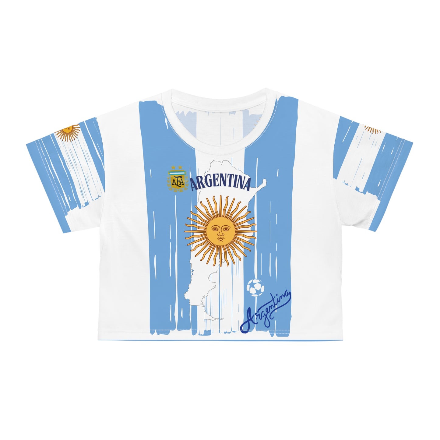 🇦🇷Ladies' Crop Tee – *"Sol Eterno"*