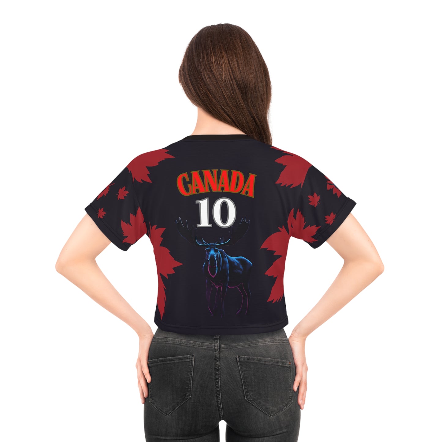 🇨🇦Ladies' Crop Tee Tee – *"The Moose is Loose"