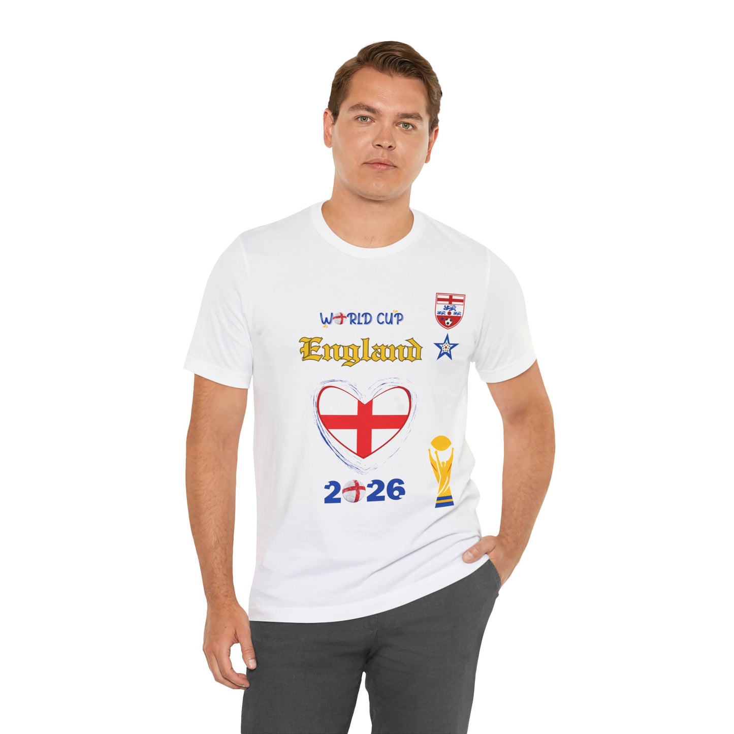 🏴󠁧󠁢󠁥󠁮󠁧󠁿England World Cup 2026 Heart Design Unisex T-Shirt