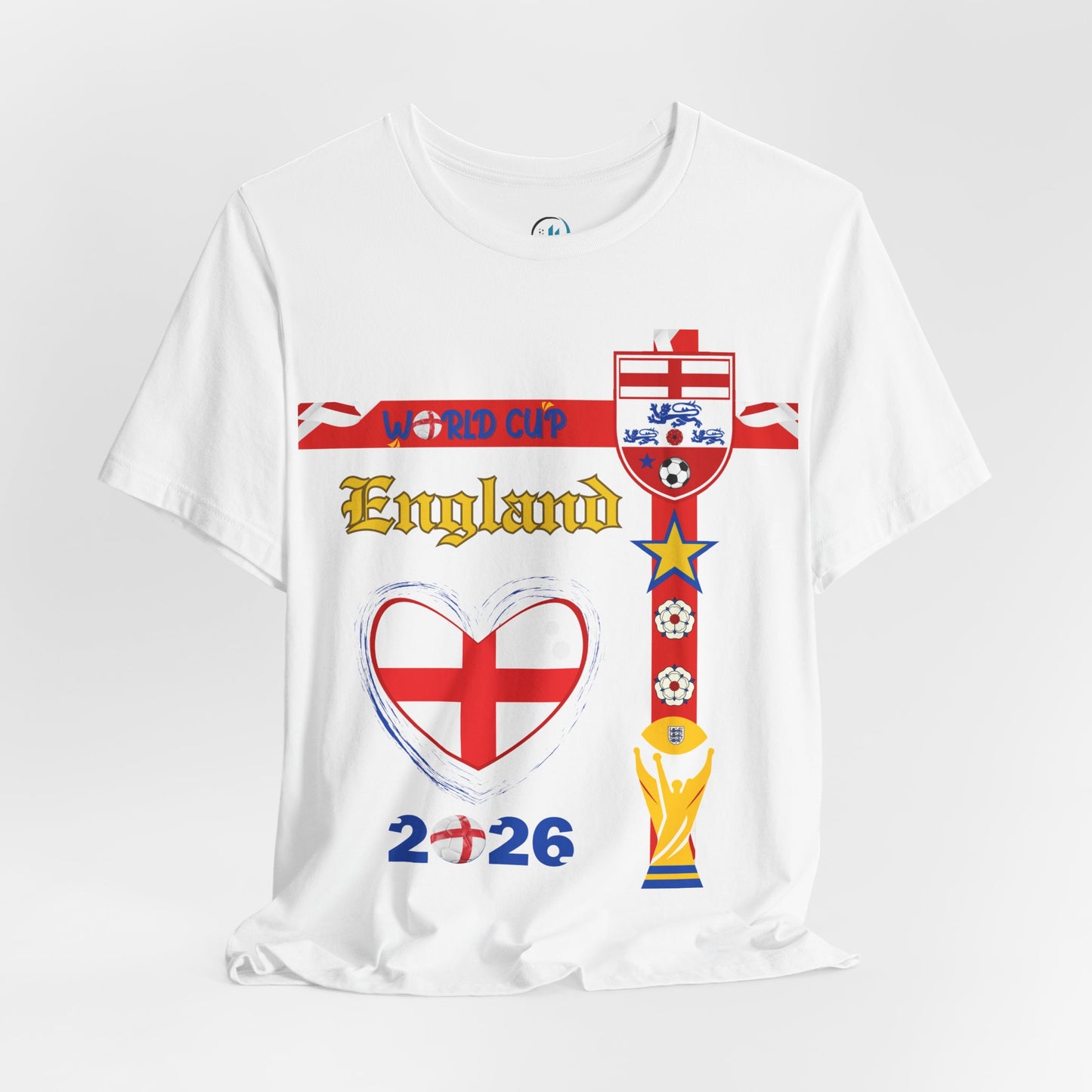 🏴󠁧󠁢󠁥󠁮󠁧󠁿England World Cup 2026 Heart Design Unisex T-Shirt