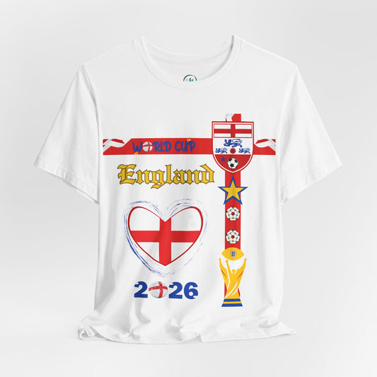 🏴󠁧󠁢󠁥󠁮󠁧󠁿England World Cup 2026 Heart Design Unisex T-Shirt