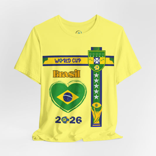🇧🇷Brazil (Brasil) World Cup 2026 Heart Design Unisex T-Shirt