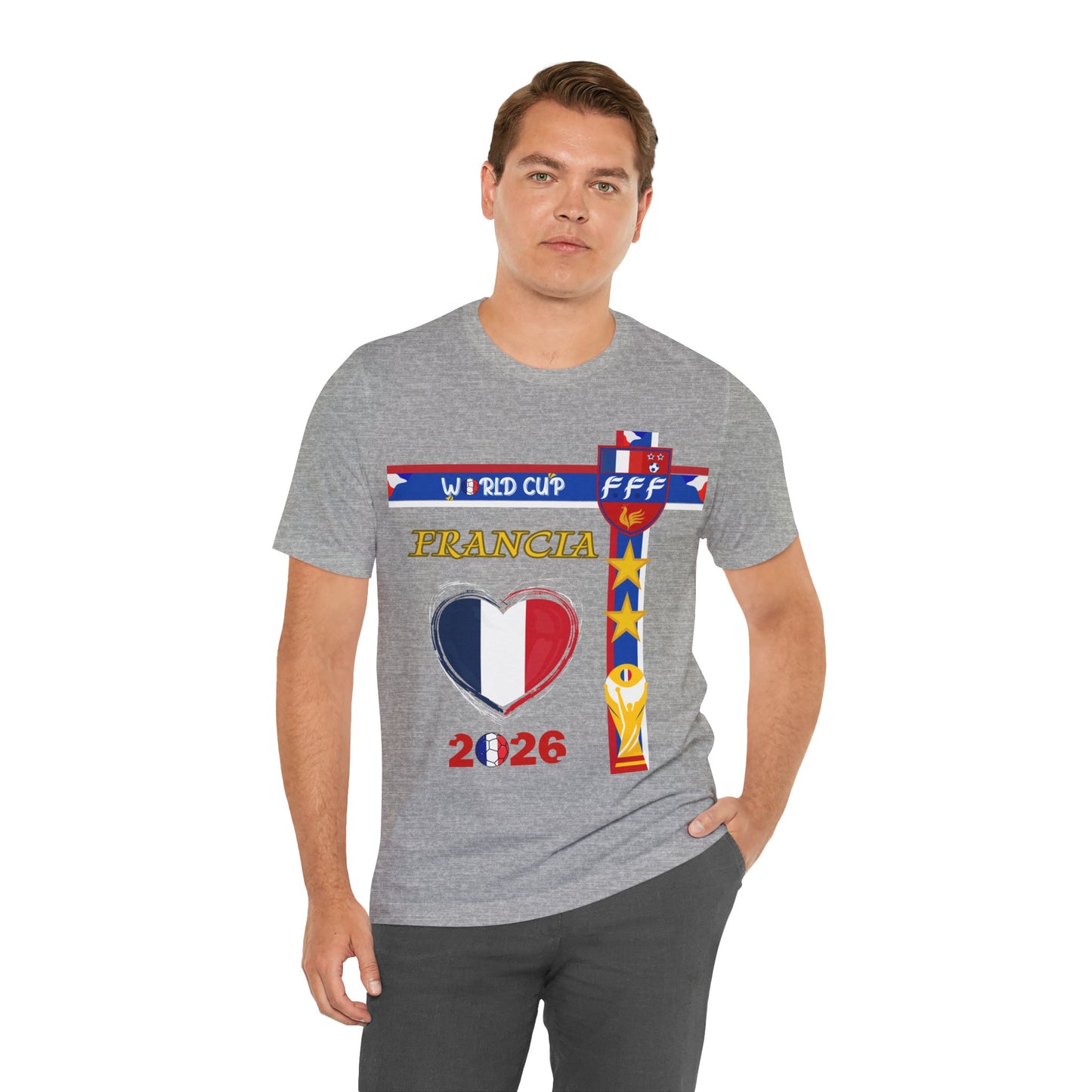 🇫🇷France (Francia) World Cup 2026 Heart Design Unisex T-Shirt