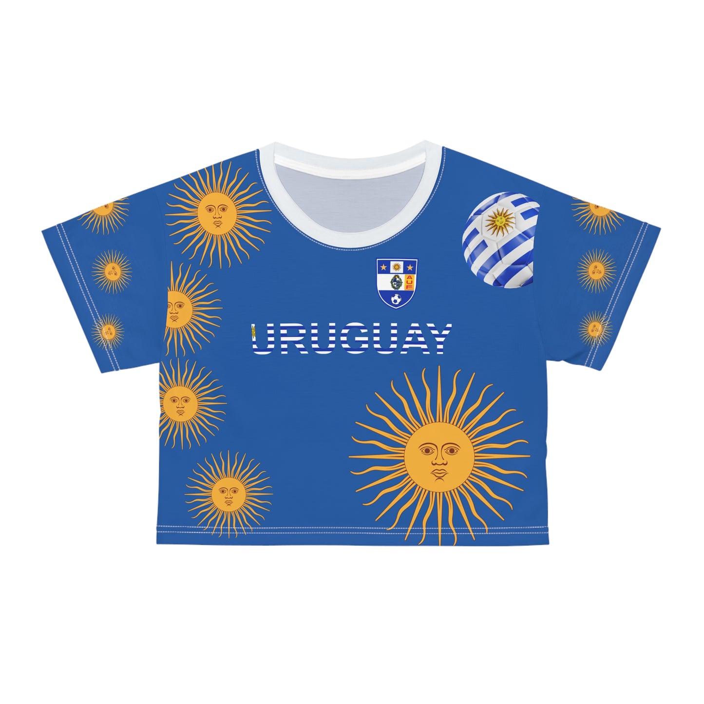 🇺🇾Ladies' Crop Tee – *"La Celeste Olímpica"*
