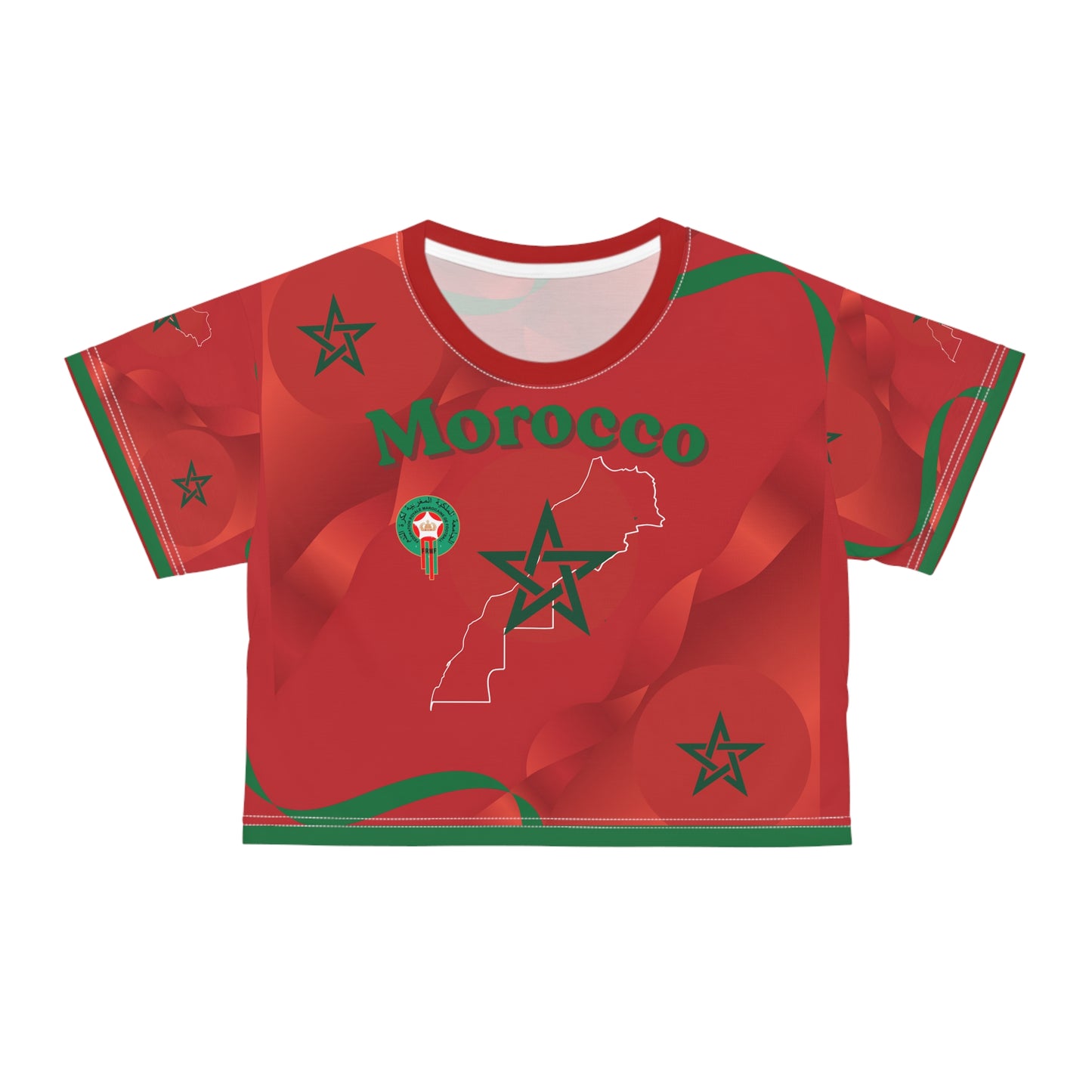 🇲🇦Ladies' Crop Tee – *"The Atlas Pride"*