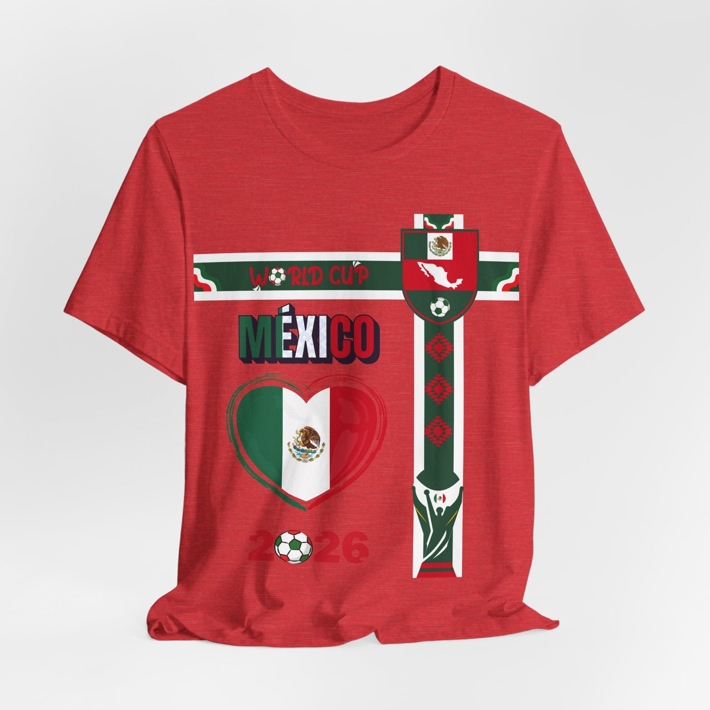 🇲🇽Mexico World Cup 2026 Heart Design Unisex T-Shirt