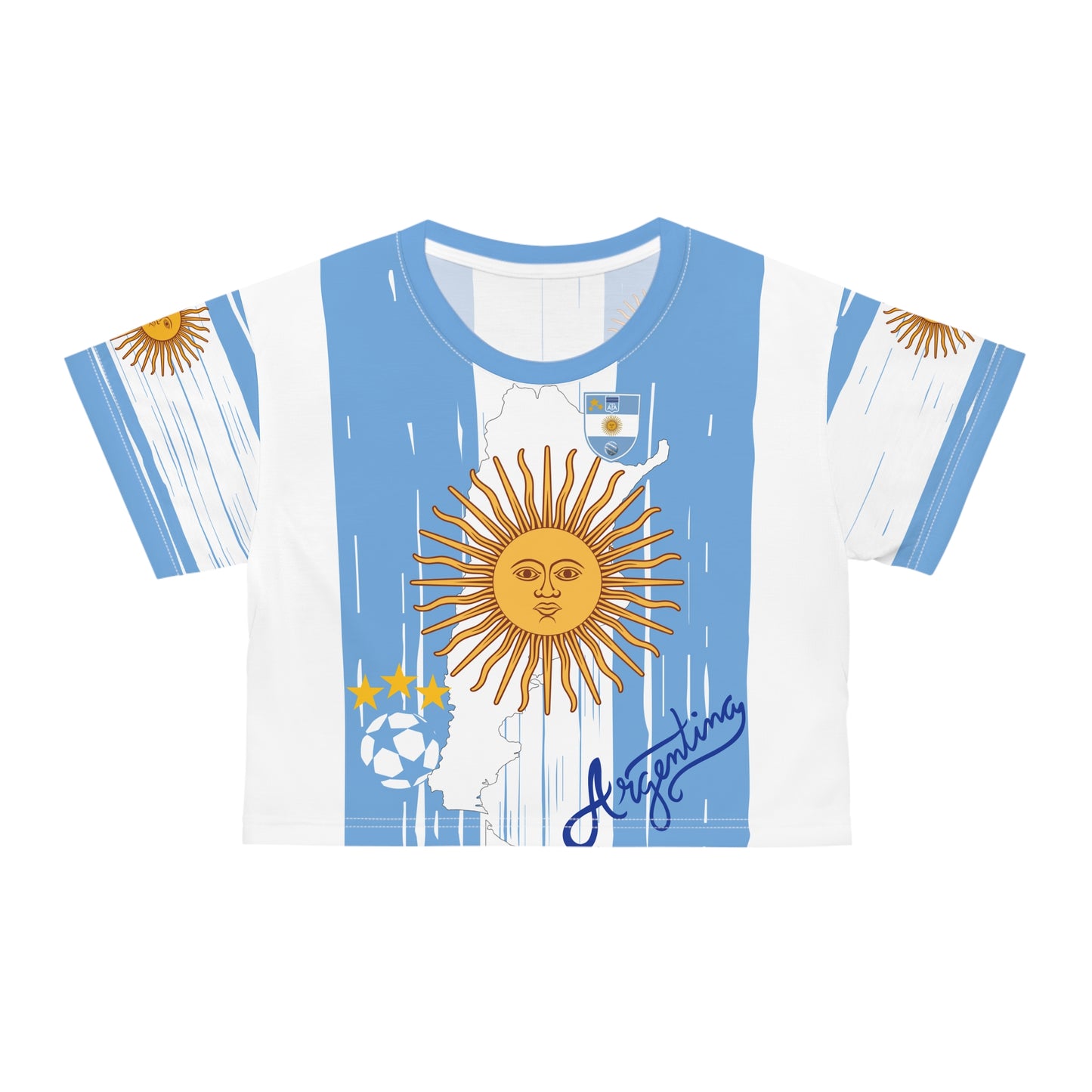 🇦🇷Ladies' Crop Tee – *"Sol Eterno"*