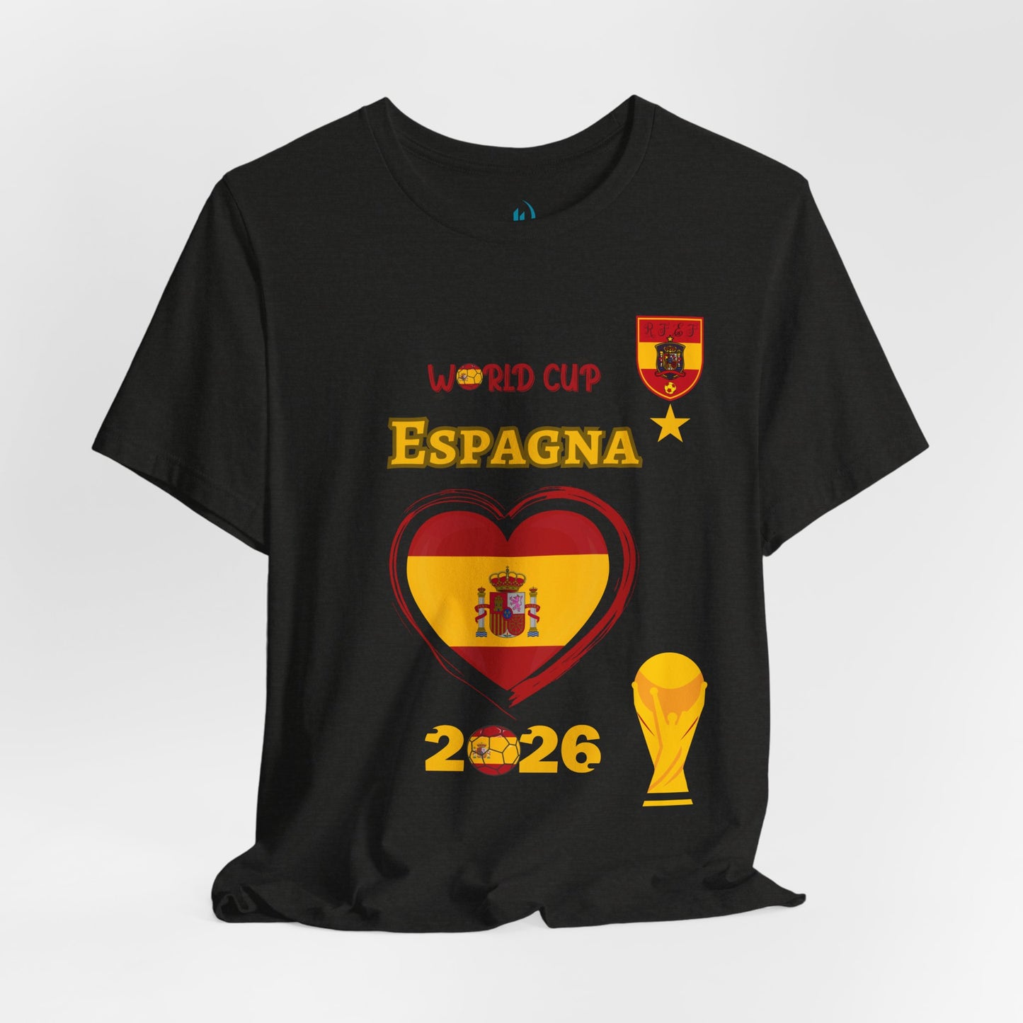 Spain (España) World Cup 2026 Heart Design Unisex T-Shirt