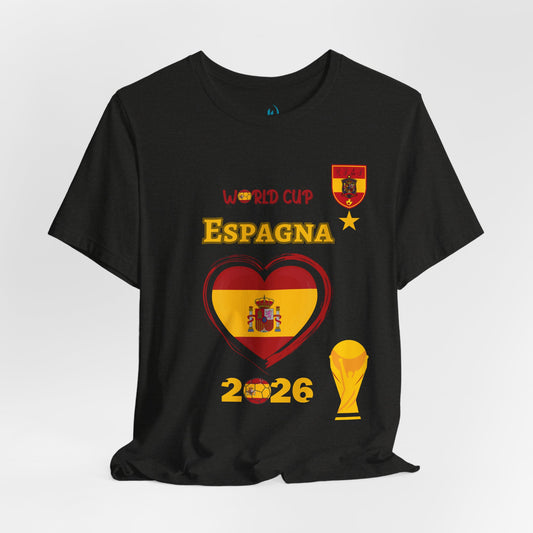 Spain (España) World Cup 2026 Heart Design Unisex T-Shirt