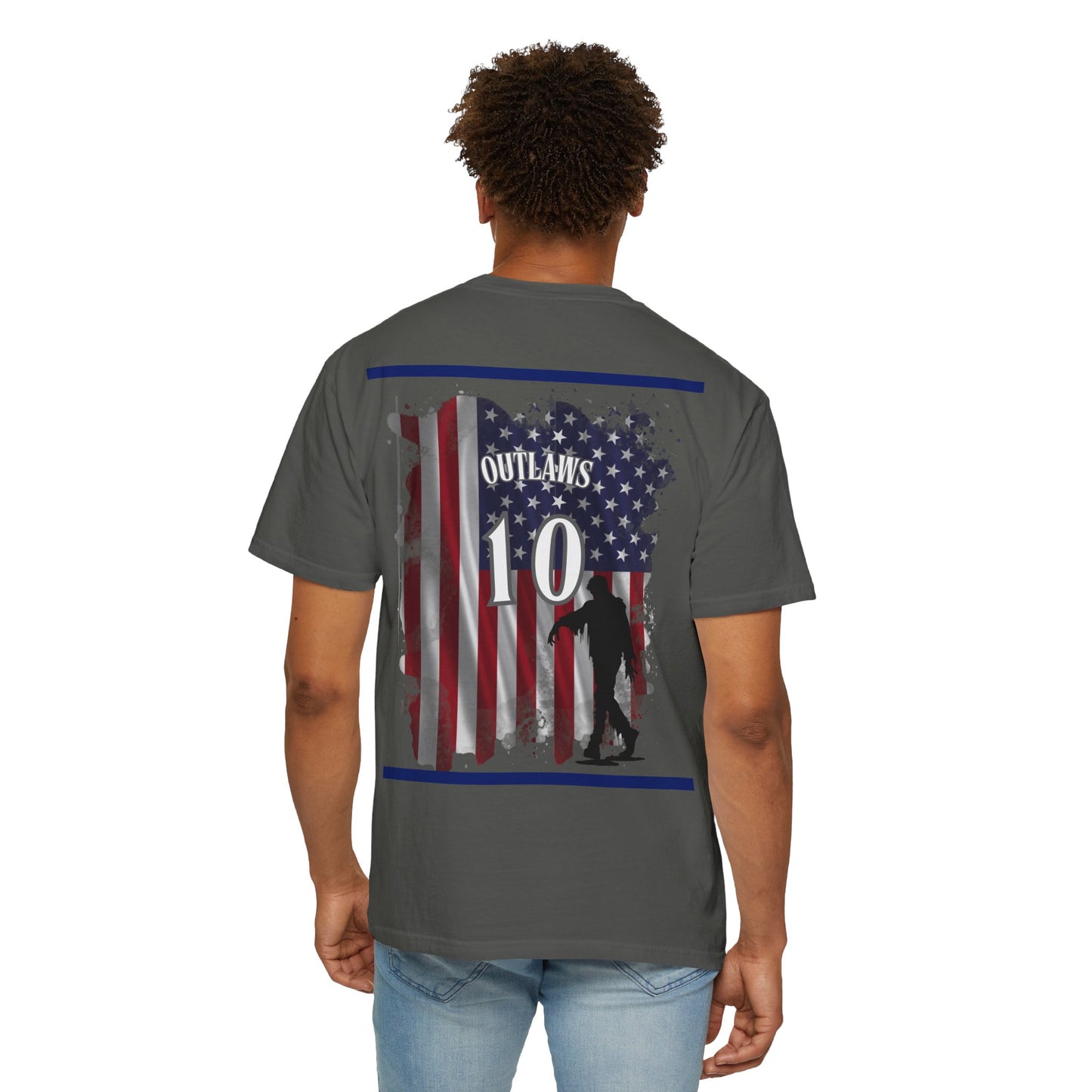 National Tees Unisex Garment-Dyed T-shirt (USA Zombie)