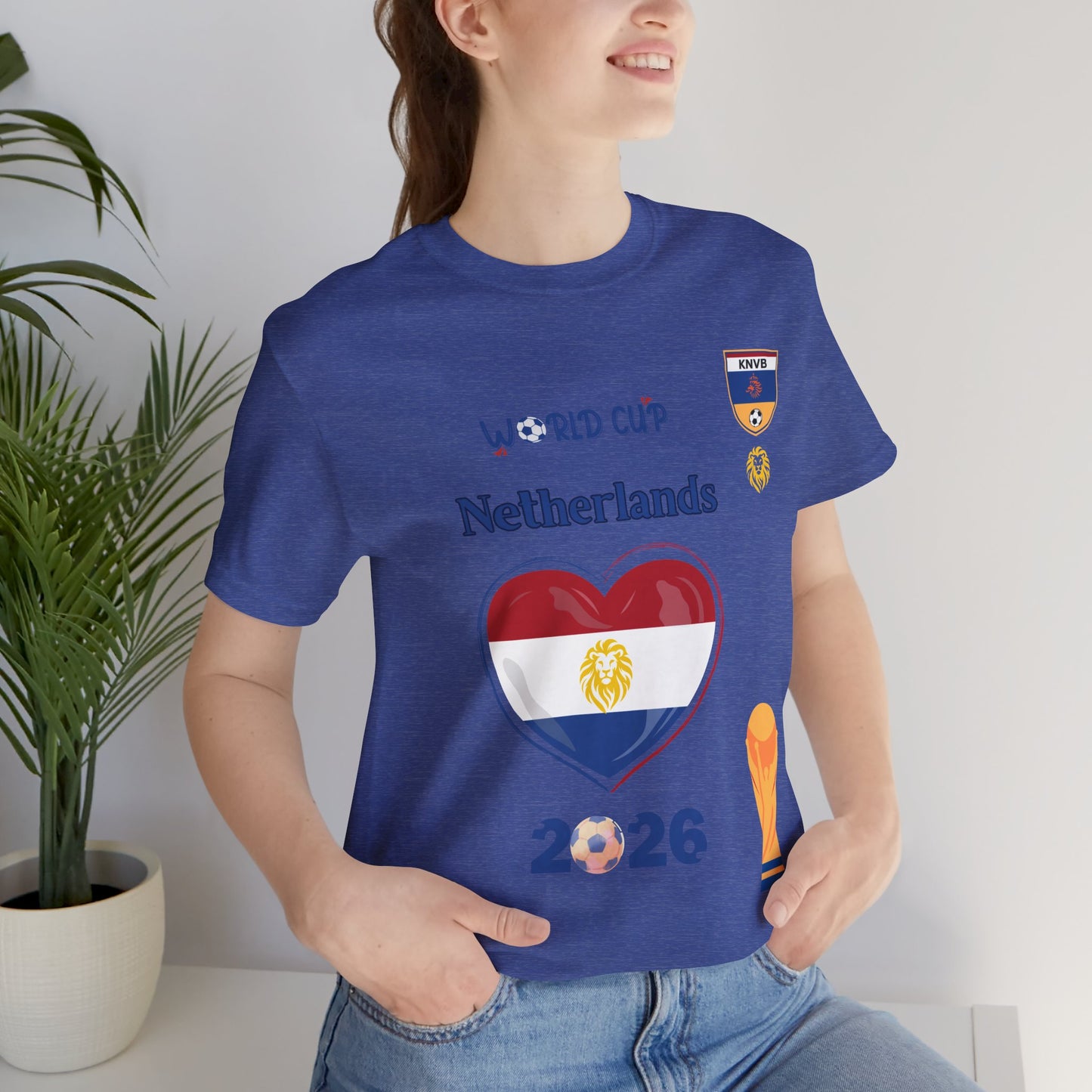 🇳🇱Netherlands (Nederland) World Cup 2026 Heart Design Unisex T-Shirt