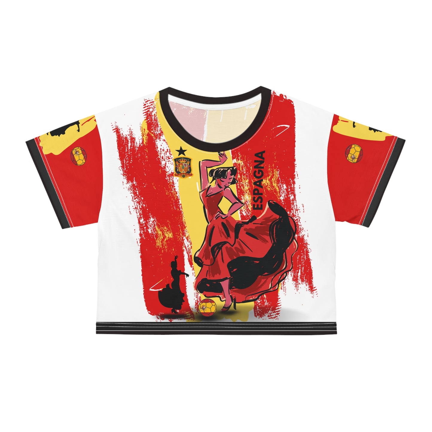 🇪🇸Ladies' Crop Tee – *"Flamenco; Furia"*