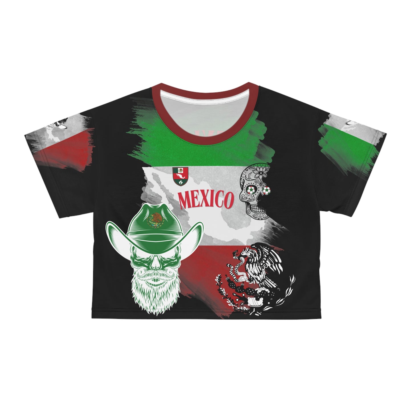 🇲🇽Ladies' Crop Tee – "La Leyenda" Negro