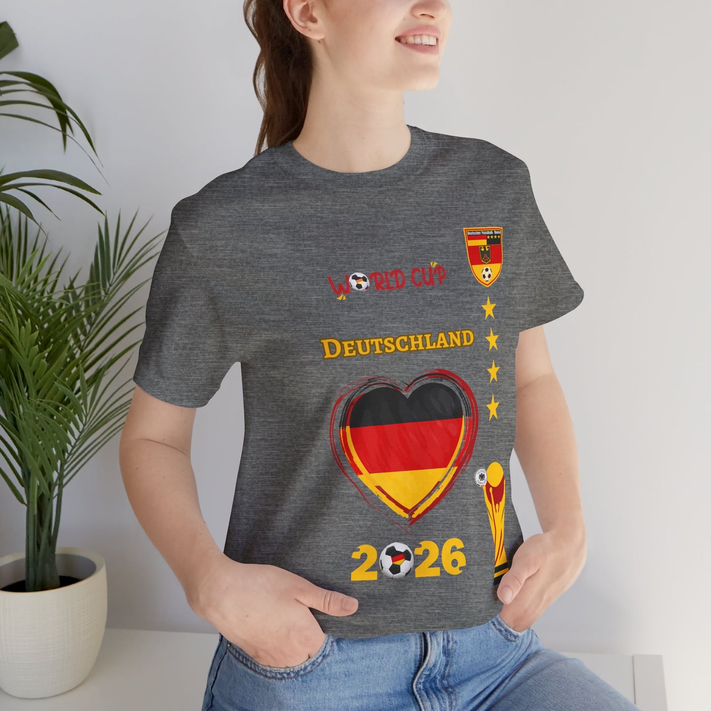 🇩🇪Germany (Deutschland) World Cup 2026 Heart Design Unisex T-Shirt