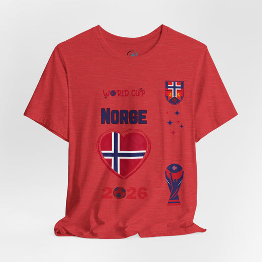 🇳🇴Norway (Norge) World Cup 2026 Heart Design Unisex T-Shirt