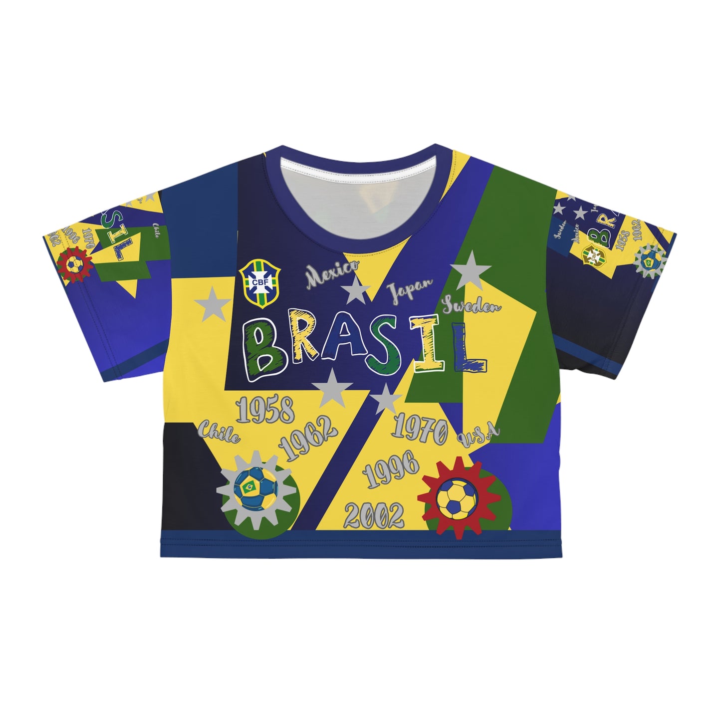 🇧🇷Ladies' Crop Tee – *"Pentacampeão"*