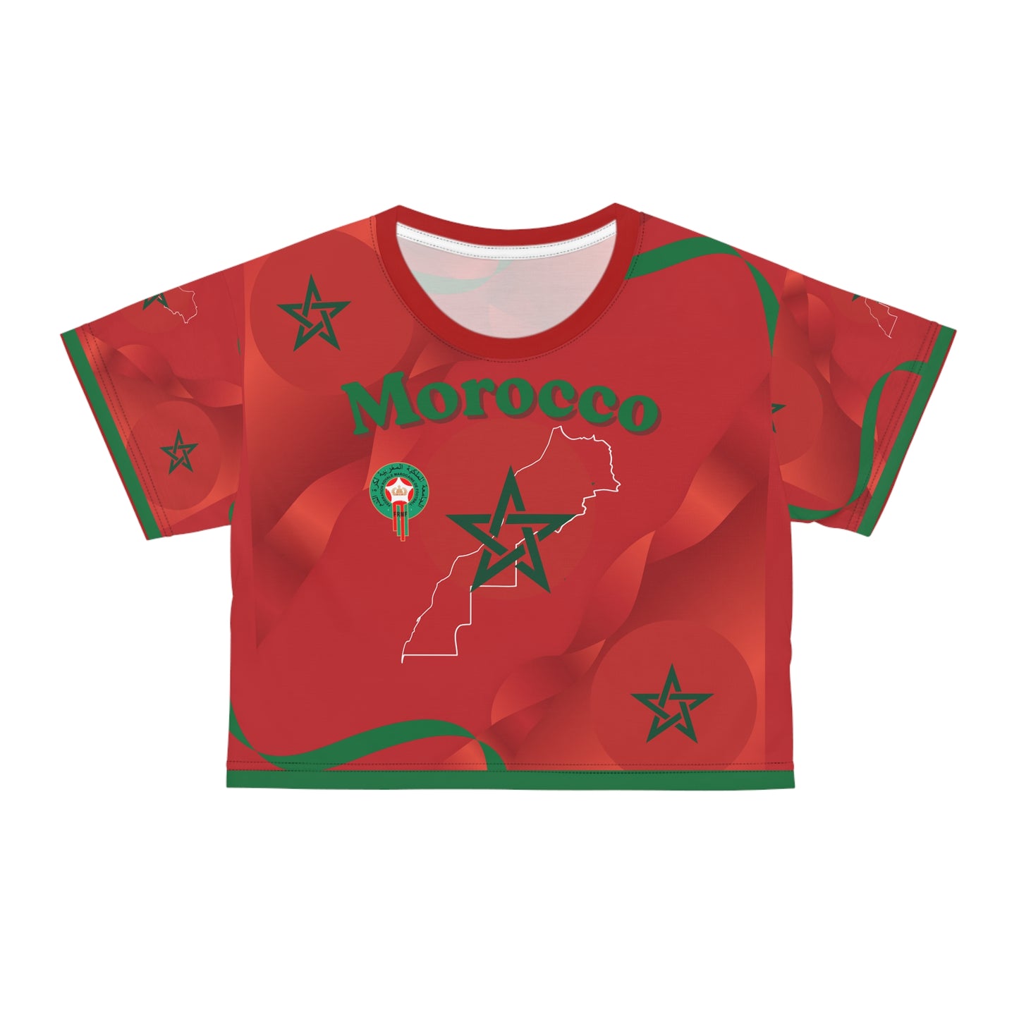 🇲🇦Ladies' Crop Tee – *"The Atlas Pride"*