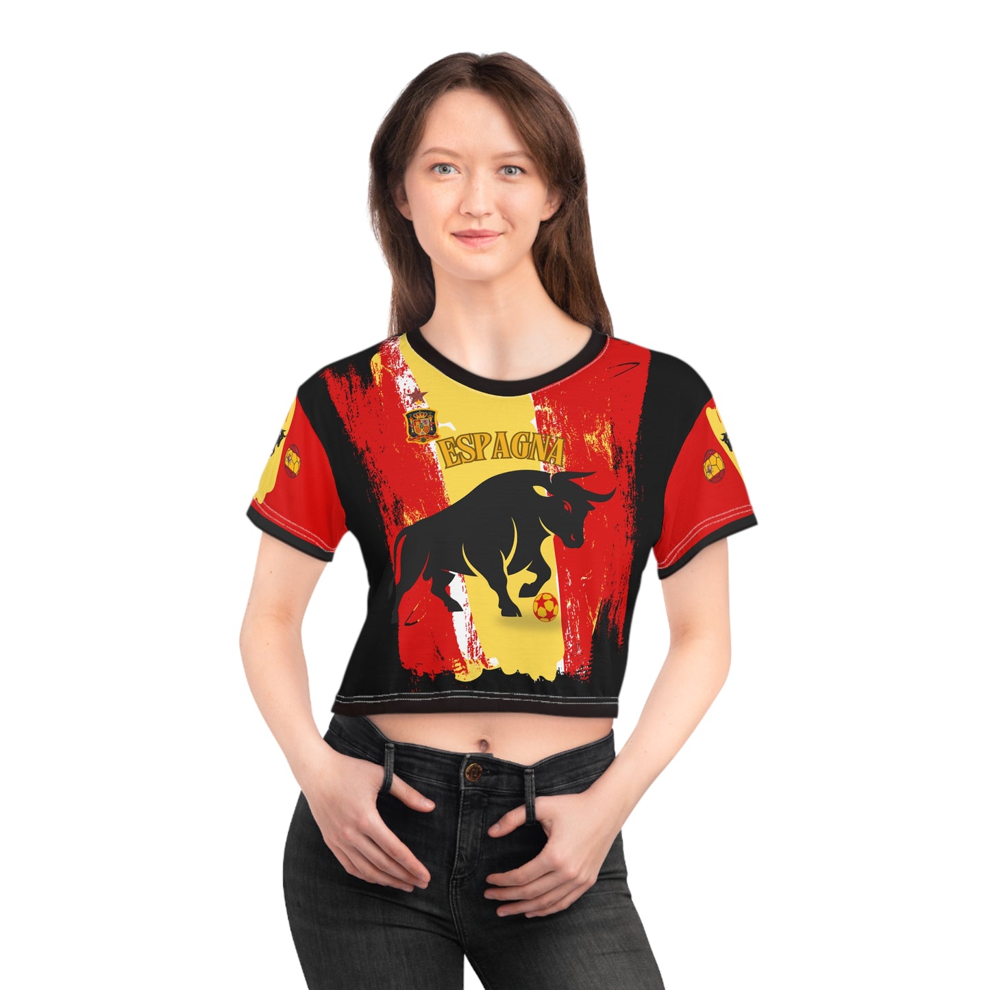🇪🇸Ladies' Crop Tee – *"El Toro"*