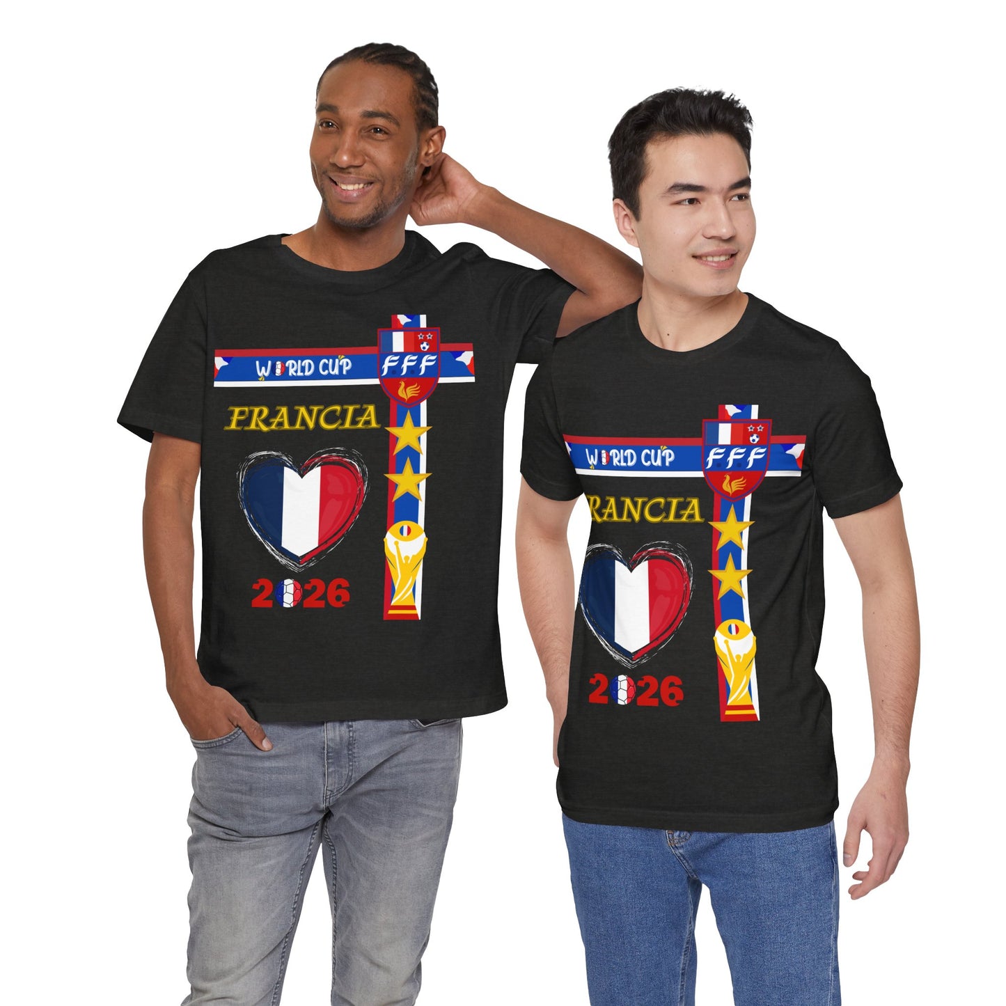 🇫🇷France (Francia) World Cup 2026 Heart Design Unisex T-Shirt