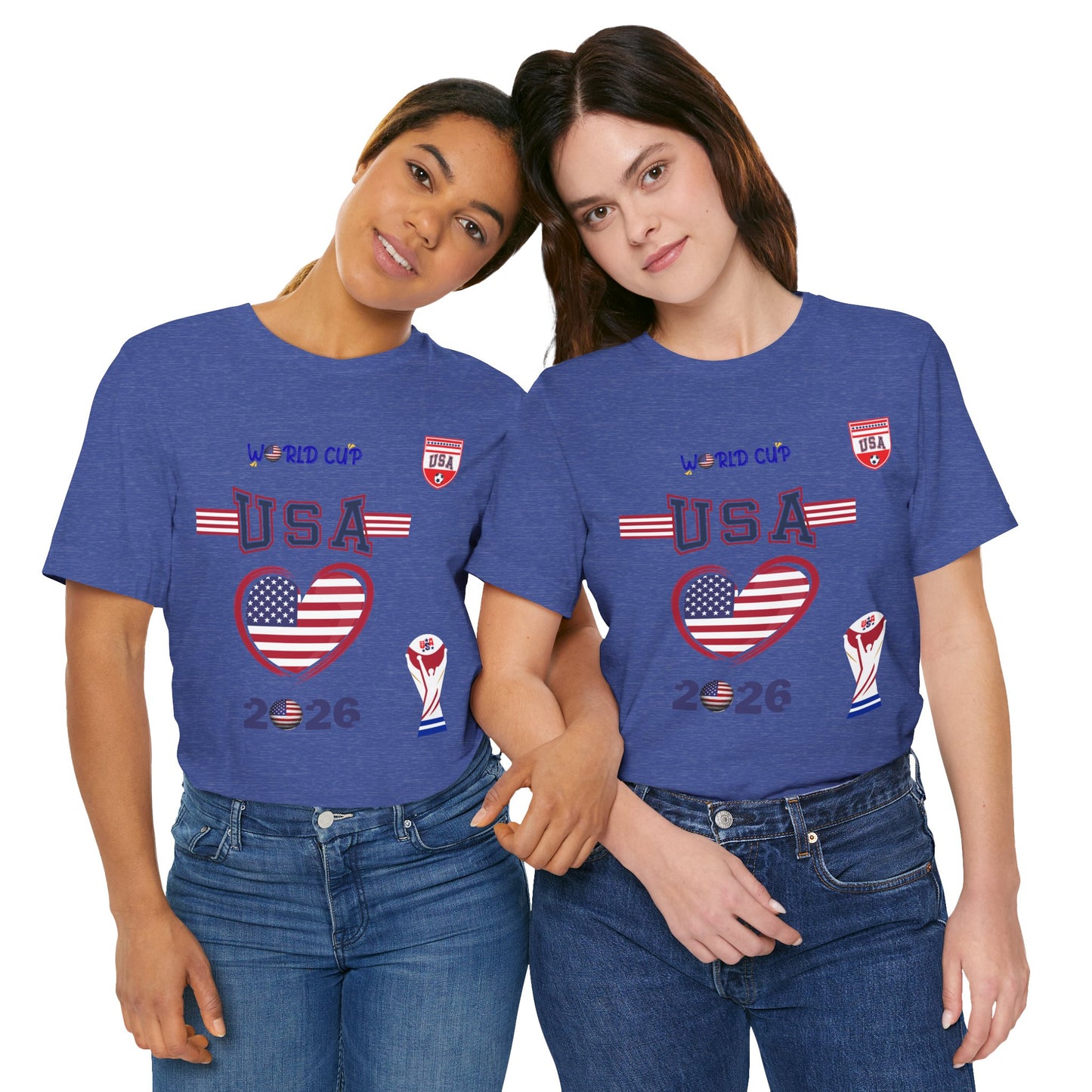 🇺🇸USA World Cup 2026 Heart Design Unisex T-Shirt
