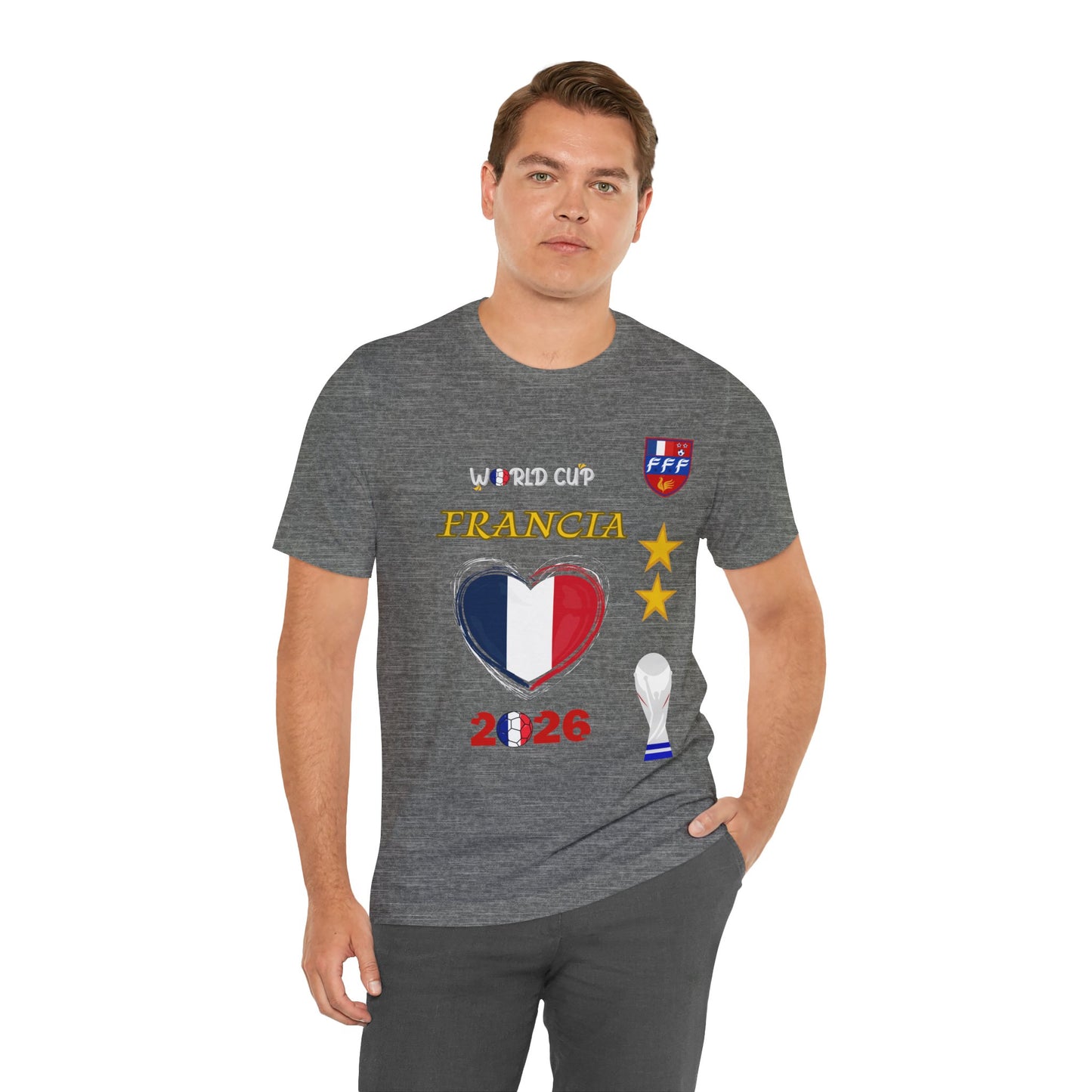🇫🇷France (Francia) World Cup 2026 Heart Design Unisex T-Shirt