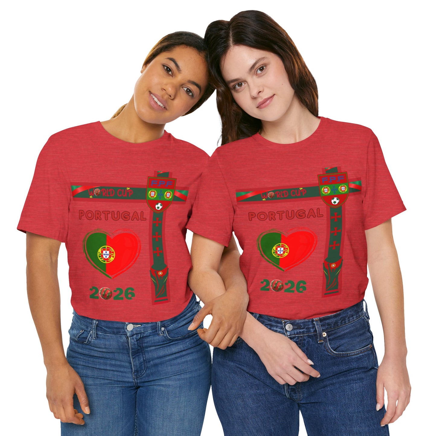 🇵🇹Portugal World Cup 2026 Heart Design Unisex T-Shirt
