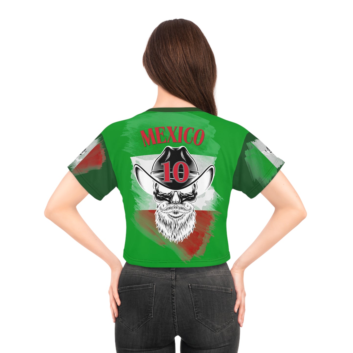 🇲🇽Ladies' Crop Tee – "Tierra de Dioses" Verde