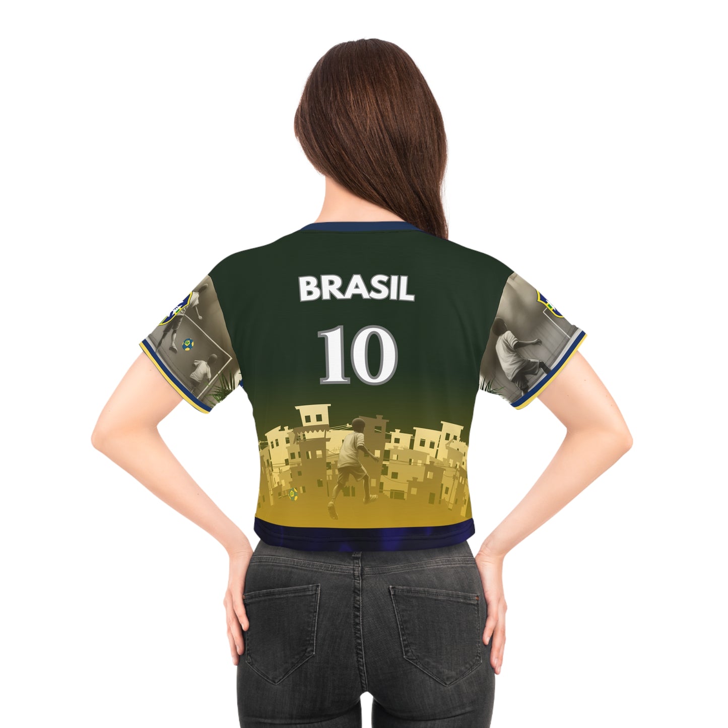 🇧🇷Ladies' Crop Tee – *"Raízes do Talento"*