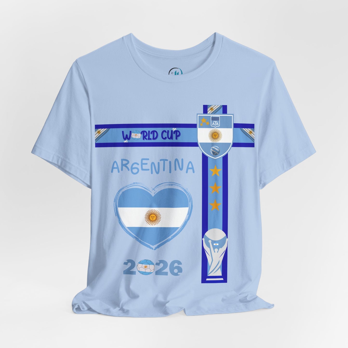 Argentina World Cup 2026 Heart Design Unisex T-Shirt