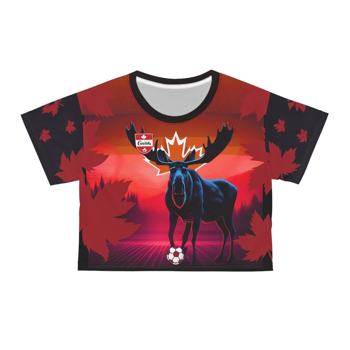 🇨🇦Ladies' Crop Tee Tee – *"The Moose is Loose"