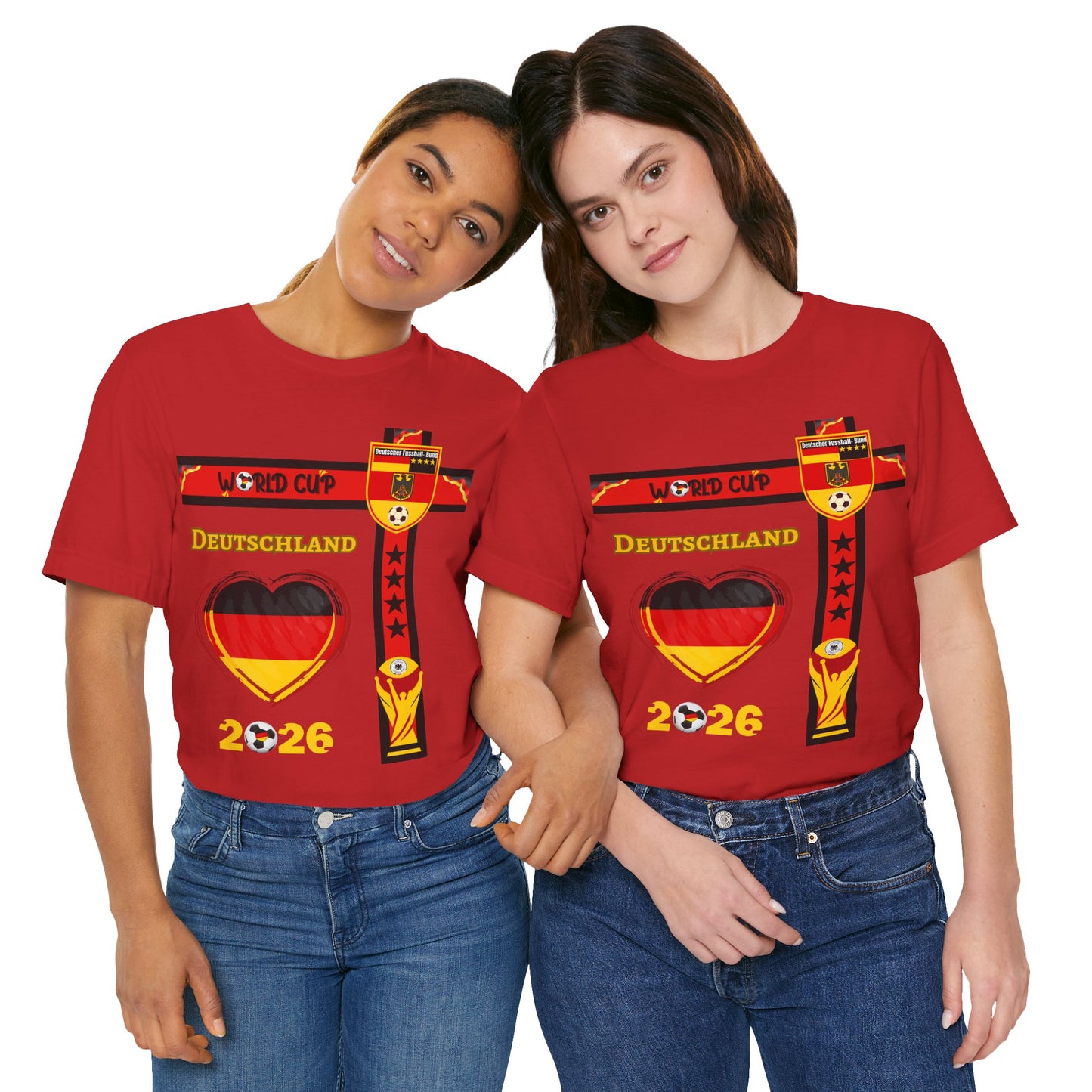 🇩🇪Germany (Deutschland) World Cup 2026 Heart Design Unisex T-Shirt
