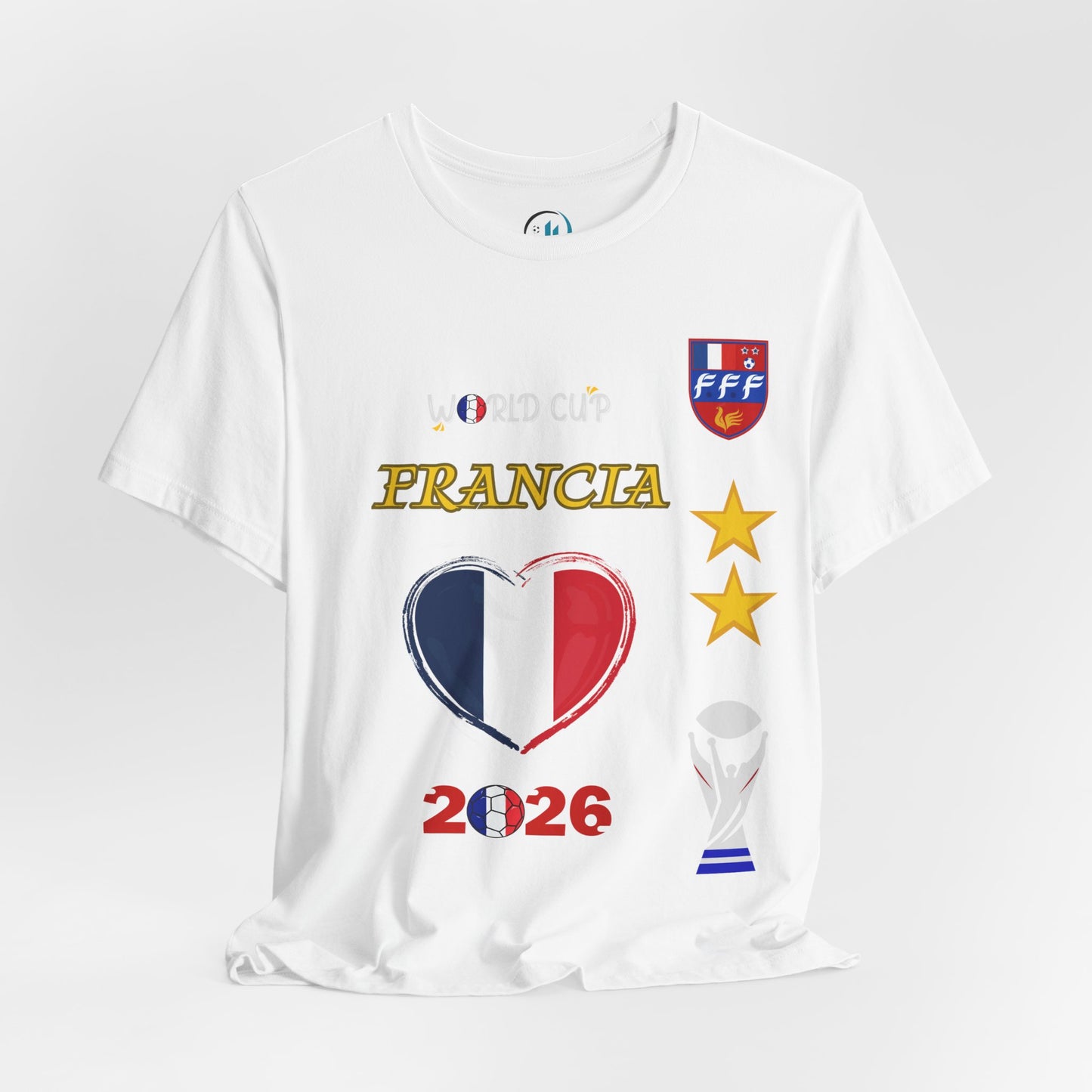 🇫🇷France (Francia) World Cup 2026 Heart Design Unisex T-Shirt