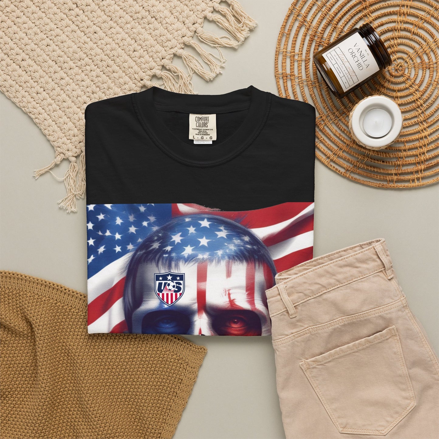 National Tees Unisex Garment-Dyed T-shirt (USA Zombie)