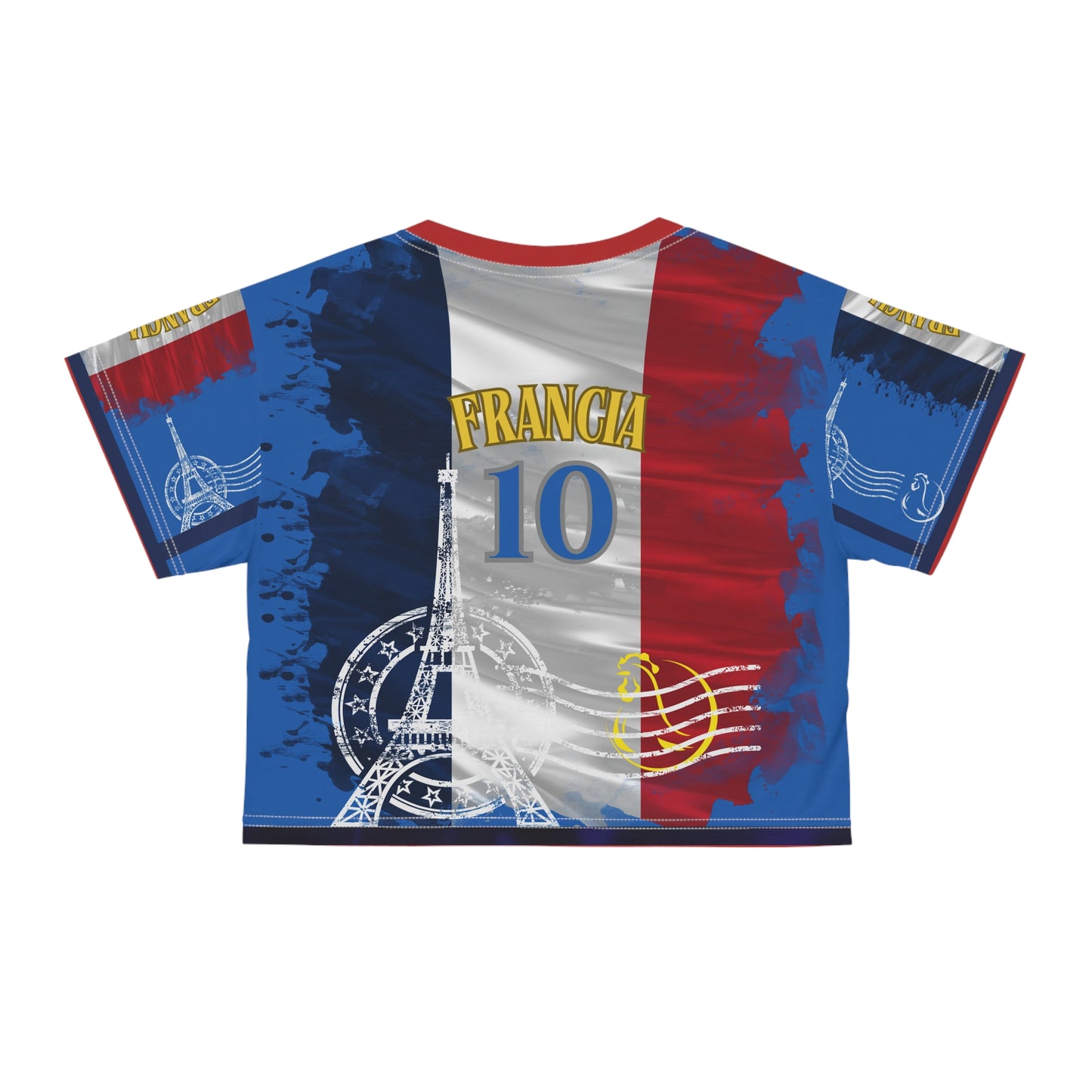 🇫🇷Ladies' Crop Tee – *"Le Coq & La Tour"*