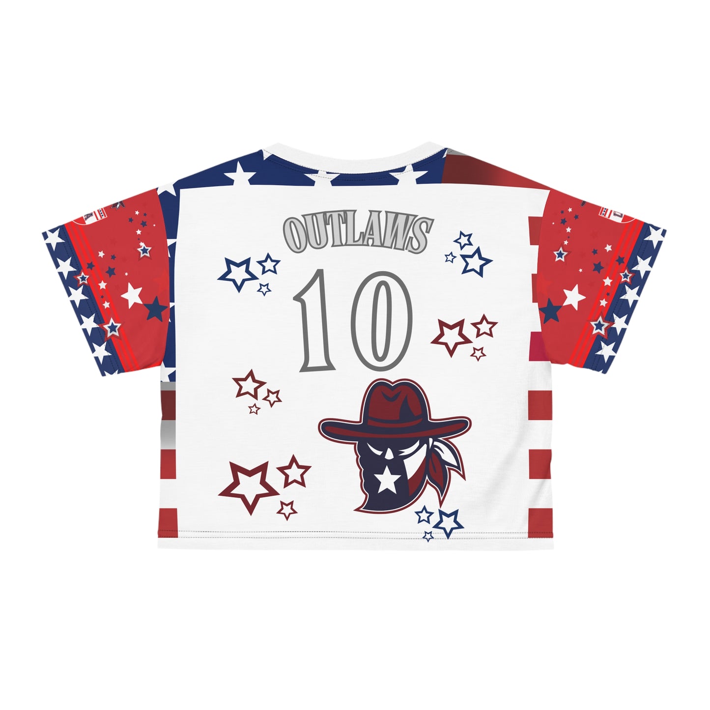 🇺🇸Ladies' Crop Tee – *"Outlaw Nation"*