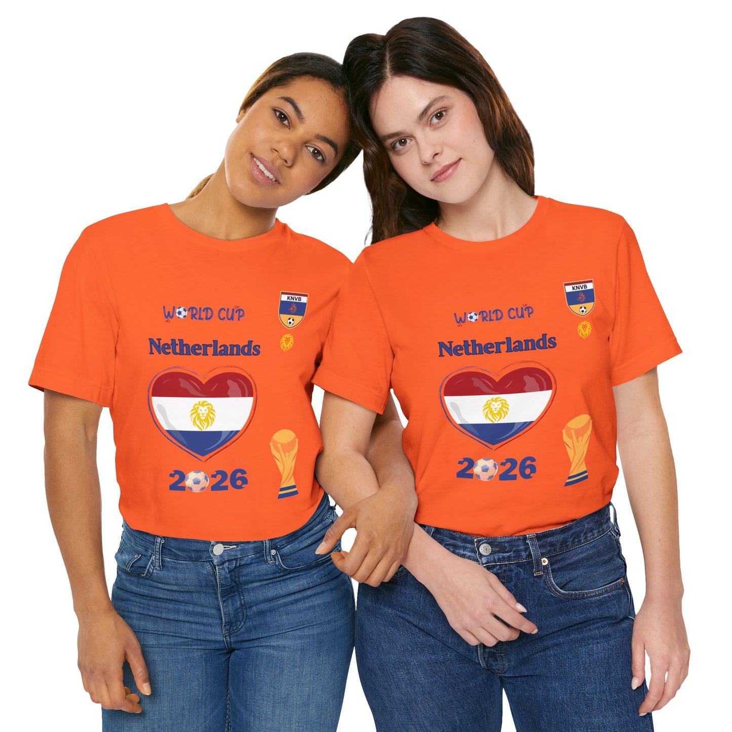 🇳🇱Netherlands (Nederland) World Cup 2026 Heart Design Unisex T-Shirt
